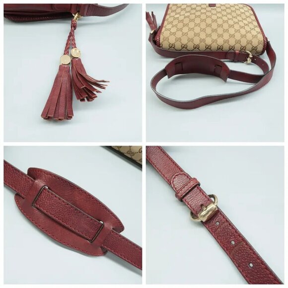 100% Authentic GUCCI Brown Cloth Shoulder Bag - Picture 4 of 11
